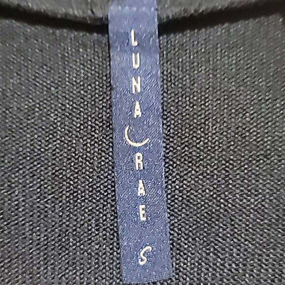 Luna Rae Black Belted Cardigan Sweater Sz Small - Picture 7 of 8